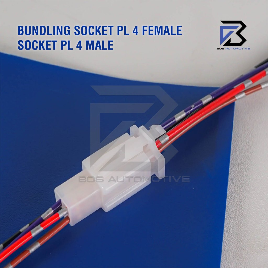Soket Sambung 4 Pin Kecil / Mini Socket Sambungan Kabel Konektor Mobil Motor (1 SET) - foto-produk-4