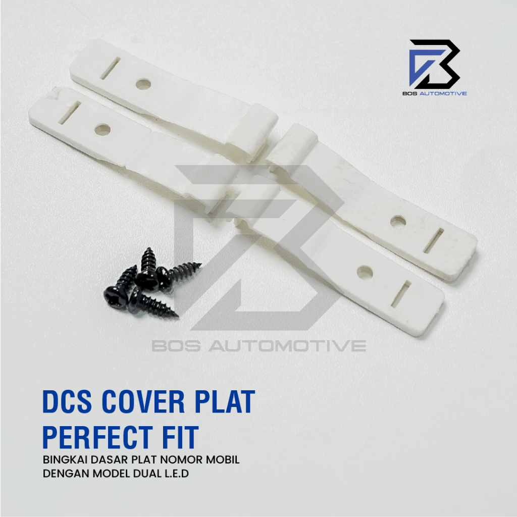 [DCS] Cover / Dudukan / Tempat / Frame / Breket / Bingkai / Rumah / Tatakan Plat Nomor Mobil Model Slip Ori (PUTIH) - foto-produk-4