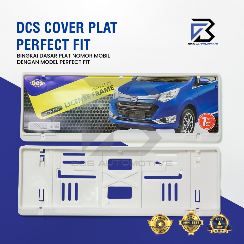 [DCS] Cover / Dudukan / Tempat / Frame / Breket / Bingkai / Rumah / Tatakan Plat Nomor Mobil Model Slip Ori (PUTIH) - foto-variasi-4