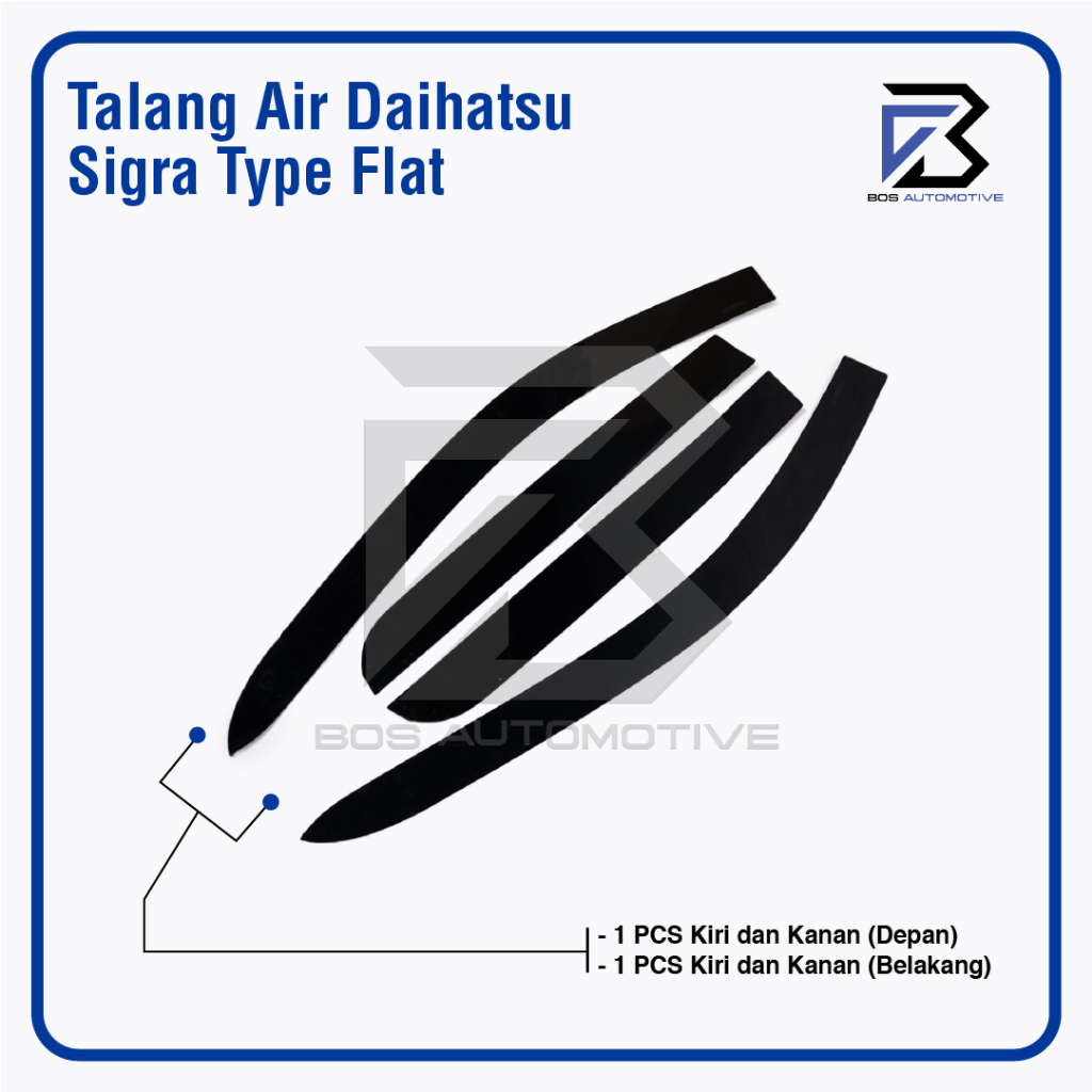 Talang Air Pintu Mobil Daihatsu Sigra 2016 - 2020 Model Flat Rata 4 Pintu - foto-produk-4