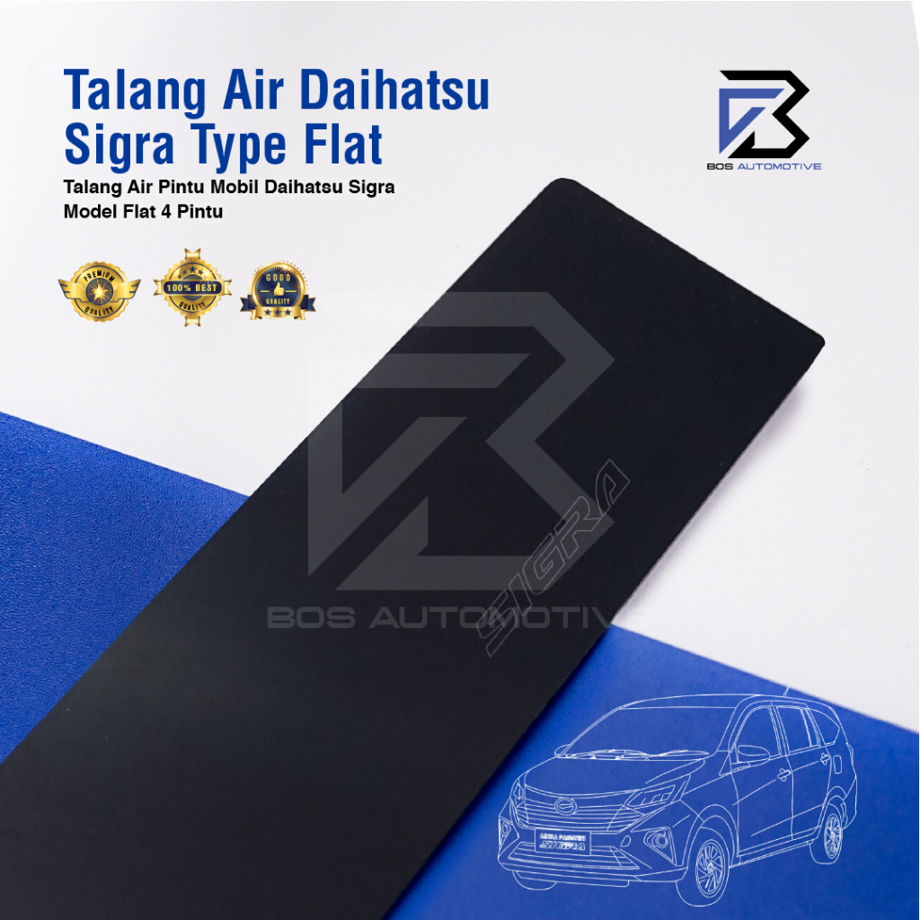 Talang Air Pintu Mobil Daihatsu Sigra 2016 - 2020 Model Flat Rata 4 Pintu