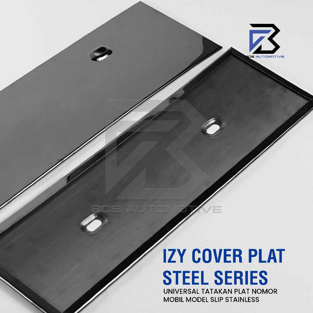 IZY Stainless Steel Series Cover Plat Nomor Mobil Slip On Stainless Steel Mirror untuk Alphard, Vellfire, Lexus, Elgrand & Hyundai H1 - foto-produk-2
