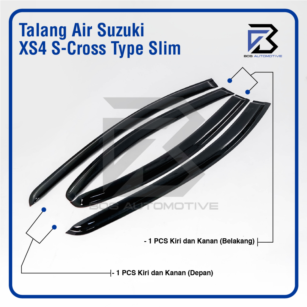 Talang Air Pintu Mobil Suzuki SX4 S-CROSS 2014 â€“ 2020 Model Slim 4 Pintu - foto-produk-3