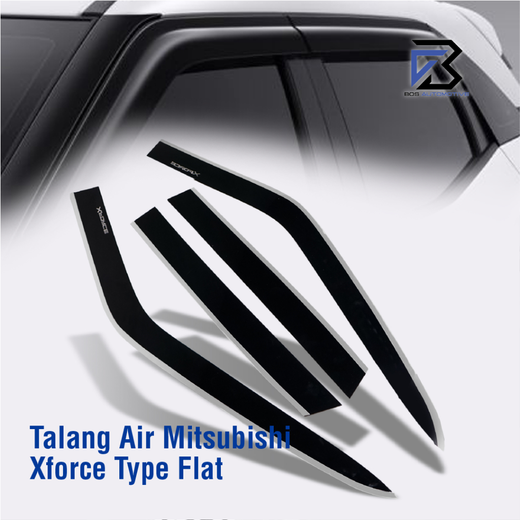 Talang Air Pintu List Silver Chrome Mobil Mitsubishi Xforce 2023 Model Flat Rata 4 Pintu - foto-produk-5