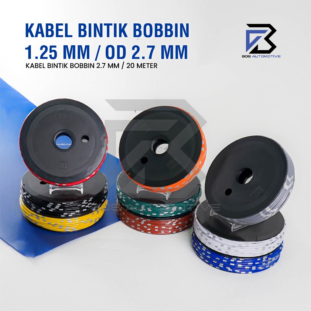Kabel Bintik AVSS 1.25MM x 20M Kabel Otomotif Body Mobil Motor Serabut Tembaga (BOBIN) - foto-produk-4