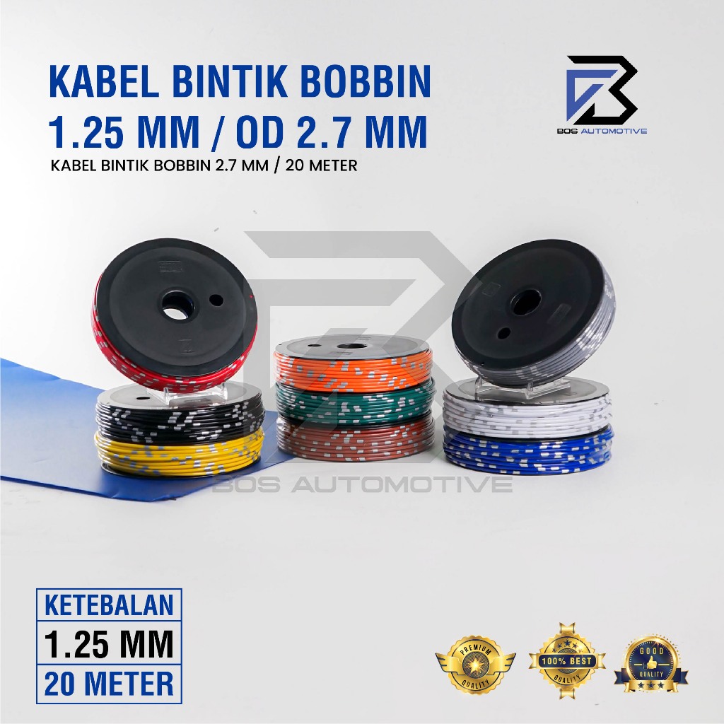 Kabel Bintik AVSS 1.25MM x 20M Kabel Otomotif Body Mobil Motor Serabut Tembaga (BOBIN)