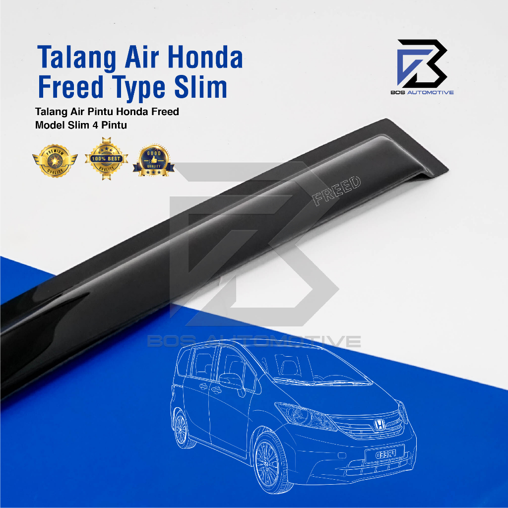 Talang Air Pintu Mobil Honda Freed 4 pintu Model Slim aklirik High Quality