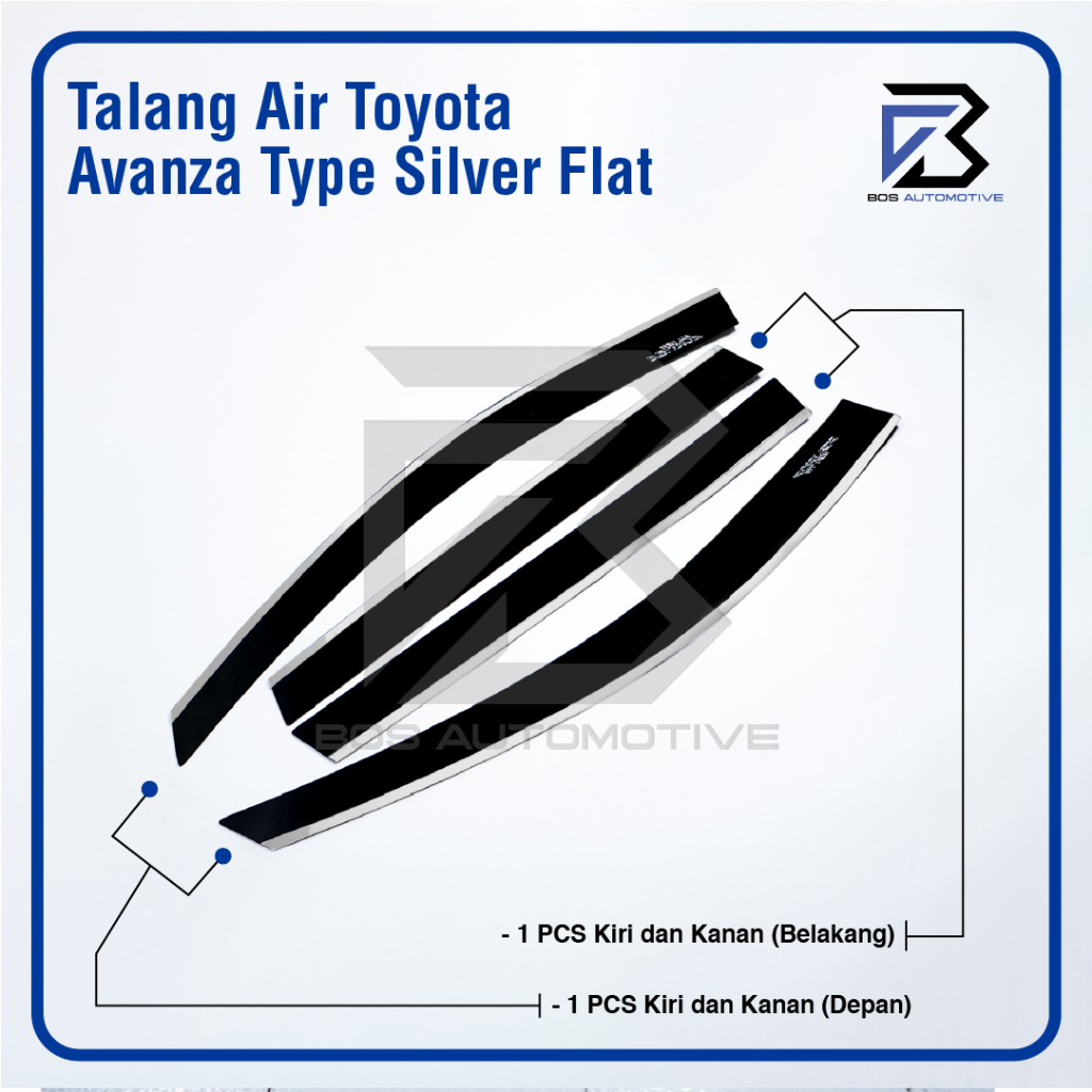 Talang Air Pintu Mobil List Silver Chrome Toyota All New Avanza 2011 â€“ 2014 Model Flat Rata 4 Pintu - foto-produk-4