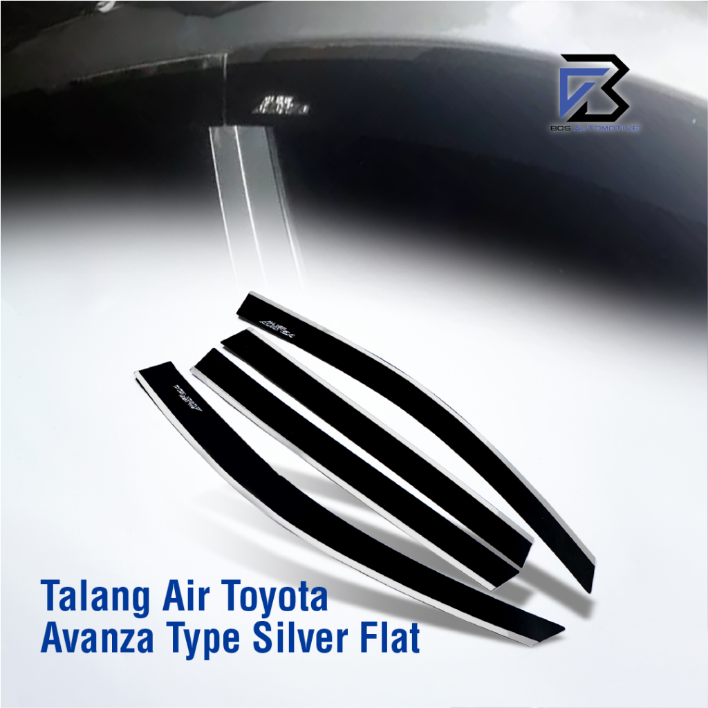 Talang Air Pintu Mobil List Silver Chrome Toyota All New Avanza 2011 â€“ 2014 Model Flat Rata 4 Pintu - foto-produk-6