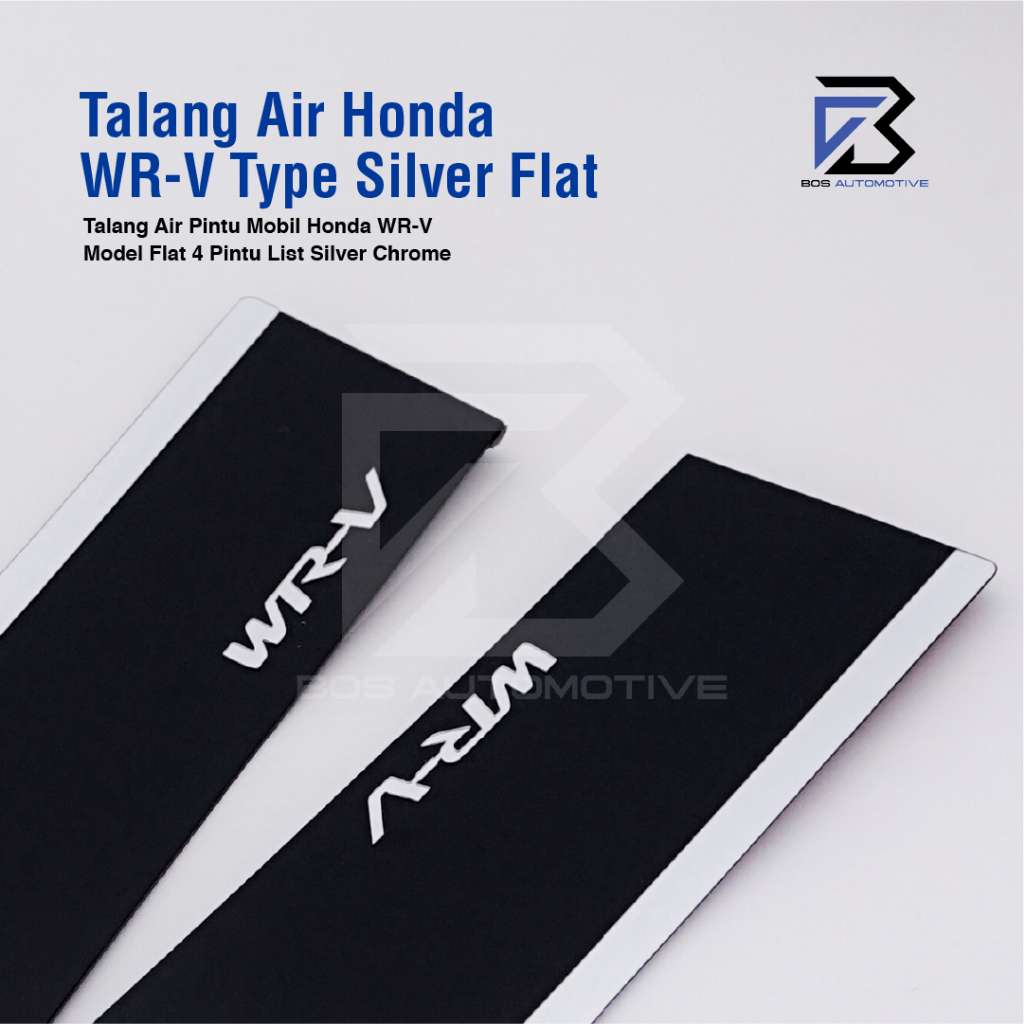 Talang Air Pintu List Silver Chrome Mobil Honda WRV 2022 â€“ 2023 Model Flat Rata 4 Pintu - foto-produk-1