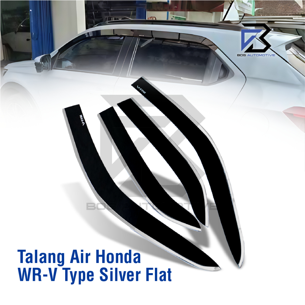 Talang Air Pintu List Silver Chrome Mobil Honda WRV 2022 â€“ 2023 Model Flat Rata 4 Pintu - foto-produk-5