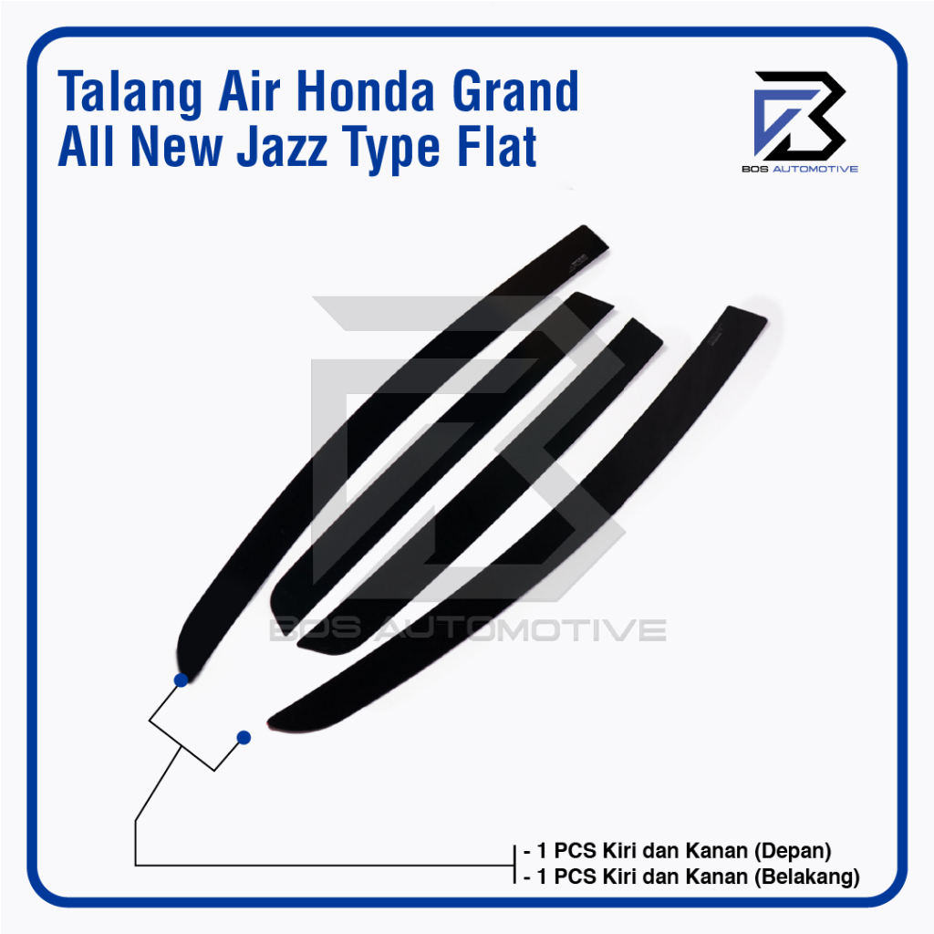 Talang Air Pintu Mobil Honda Grand New Jazz 2014 - 2020 Model Flat 4 Pintu - foto-produk-4