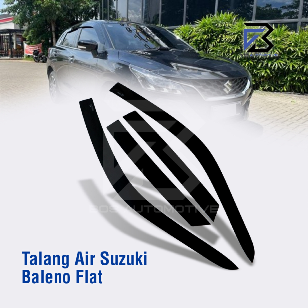 Talang Air Pintu Mobil Suzuki All New Baleno 2017 - 2019 Model Flat Rata 4 Pintu - foto-produk-5