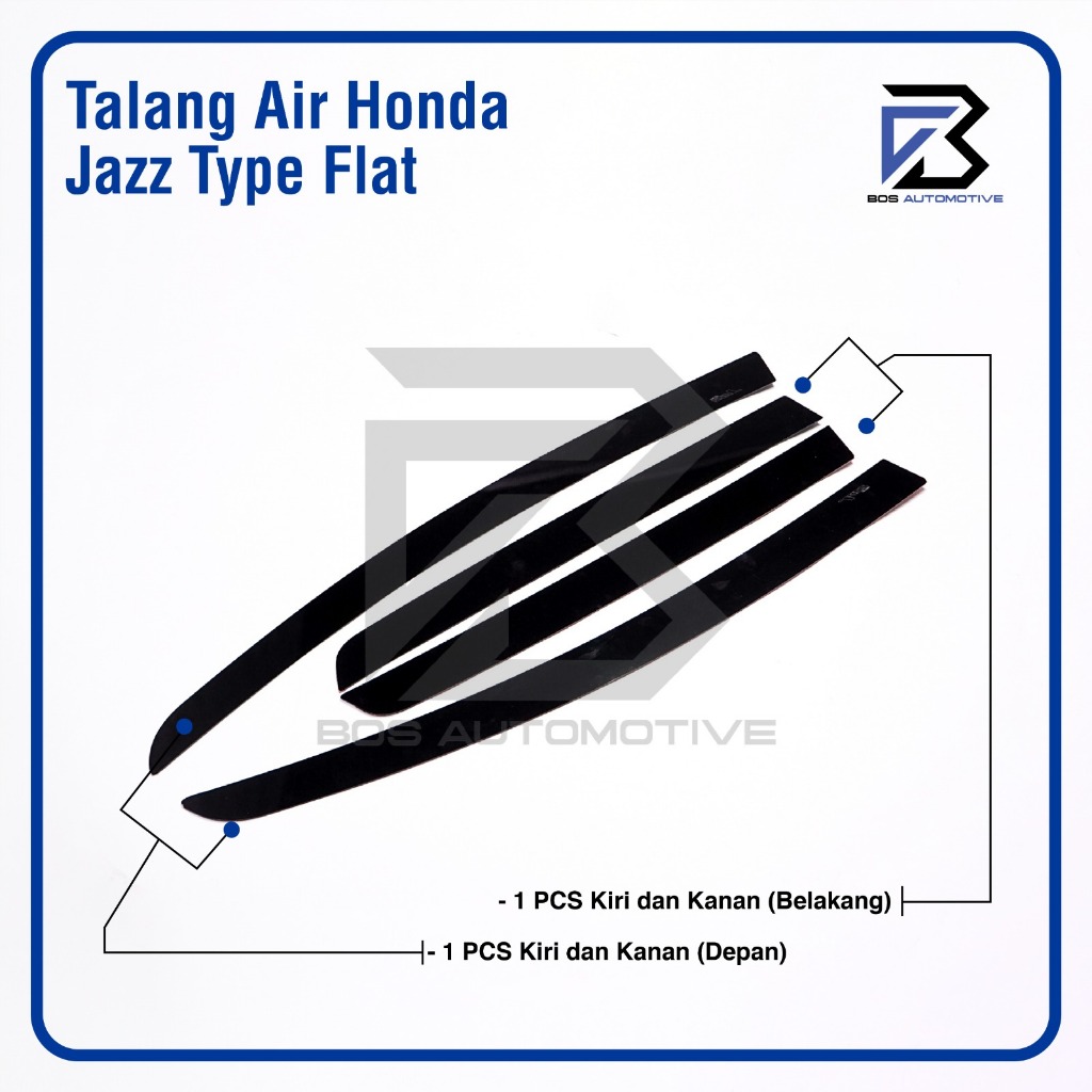 Talang Air Pintu Mobil Honda All New Jazz  2014 â€“ 2021 Model Flat 4 Pintu - foto-produk-4