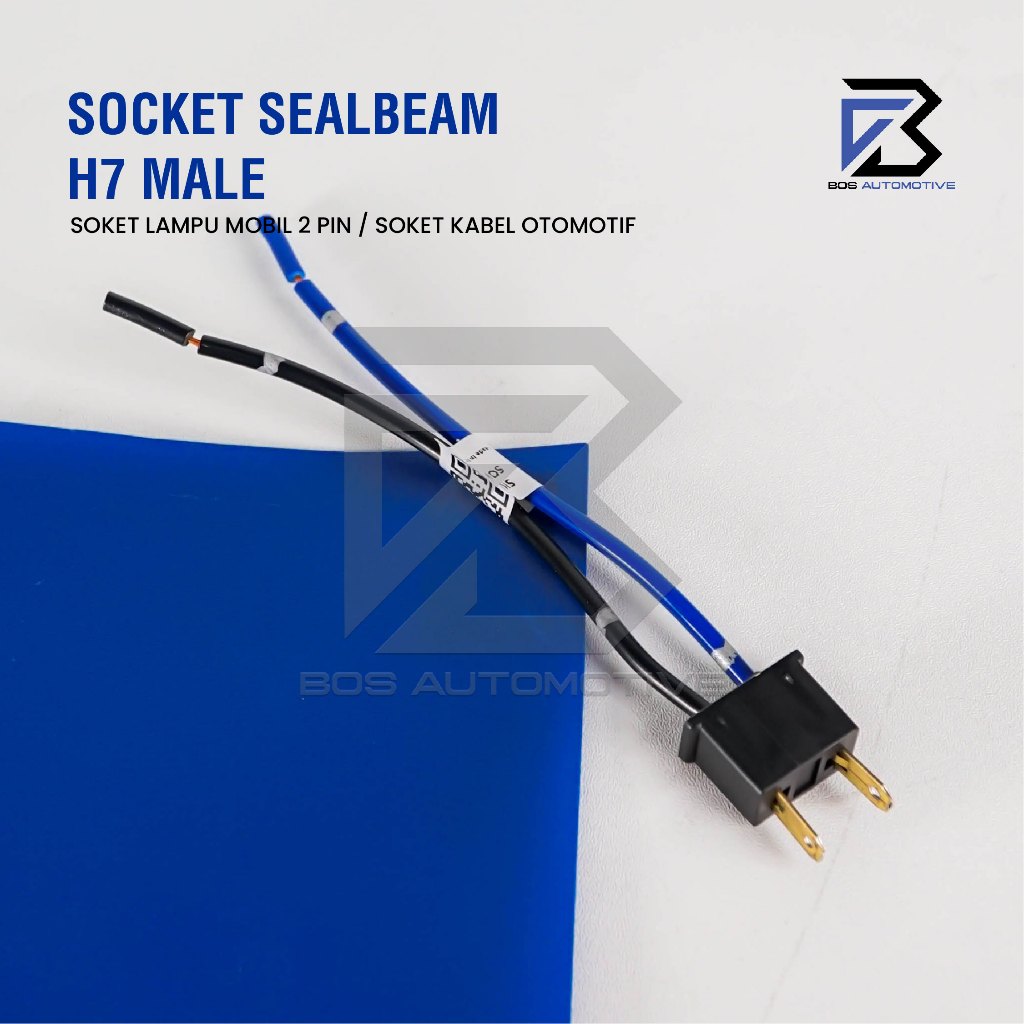 Soket Lampu Bohlam H7 Cowo / Socket Bohlam H7 Male + Kabel Tembaga - foto-produk-4