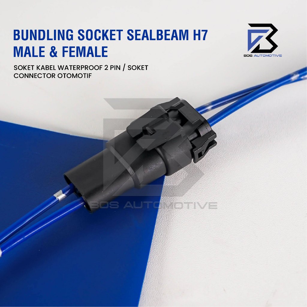 Soket Lampu Kabut HB4  / Socket Lampu Foglamp HB4 Cewek + Cowok ( 1 Set )  Kabel Bintik - foto-produk-3