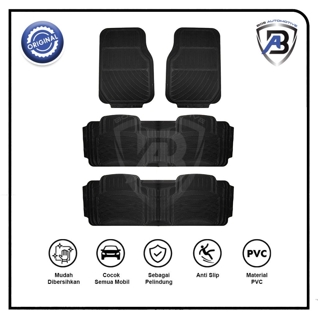 KARPET  MOBIL UNIVERSAL IZY 6168 3 BARIS 4 POTONG/PCS - foto-produk-1