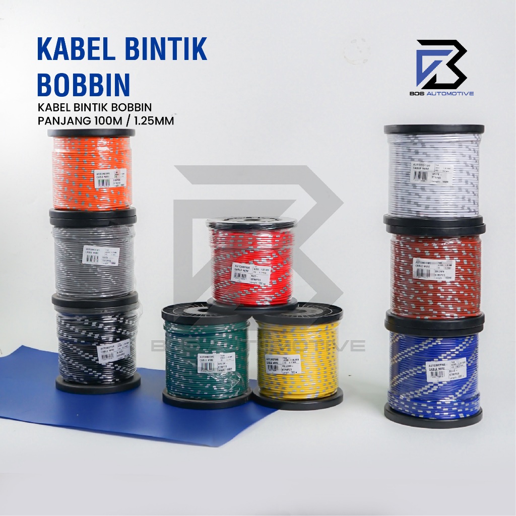 Kabel Bintik AVSS 1.25MM x 100M Kabel Otomotif Body Mobil Motor Serabut Tembaga (BOBIN) - foto-produk-3