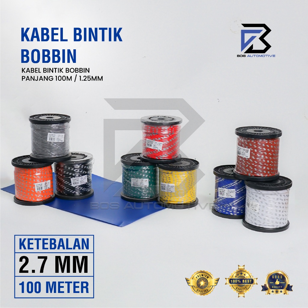 Kabel Bintik AVSS 1.25MM x 100M Kabel Otomotif Body Mobil Motor Serabut Tembaga (BOBIN)