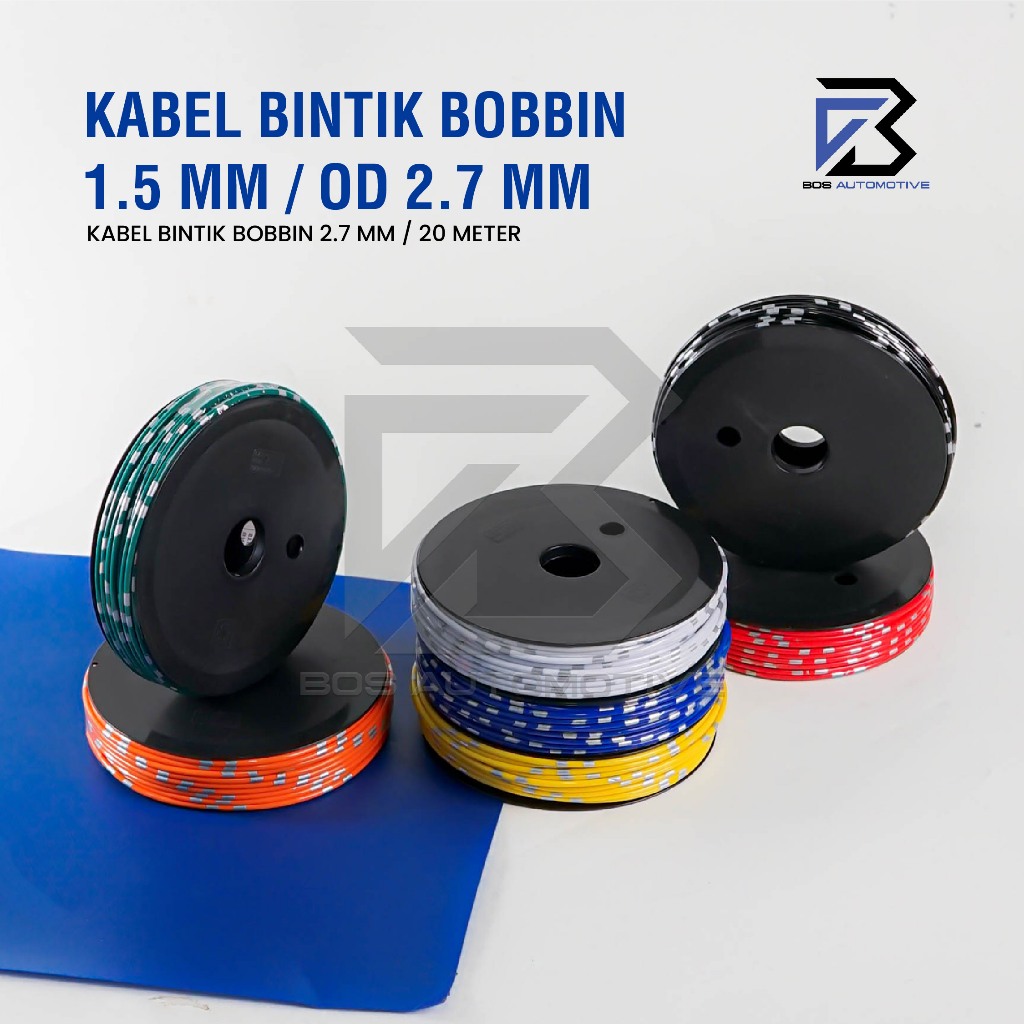 Kabel Bintik AVSS 1.5MM x 20M Kabel Otomotif Body Mobil Motor Serabut Tembaga (Bobin) - foto-produk-1