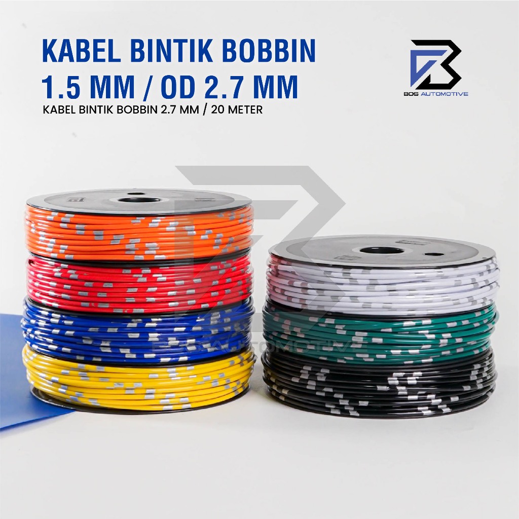 Kabel Bintik AVSS 1.5MM x 20M Kabel Otomotif Body Mobil Motor Serabut Tembaga (Bobin) - foto-produk-4