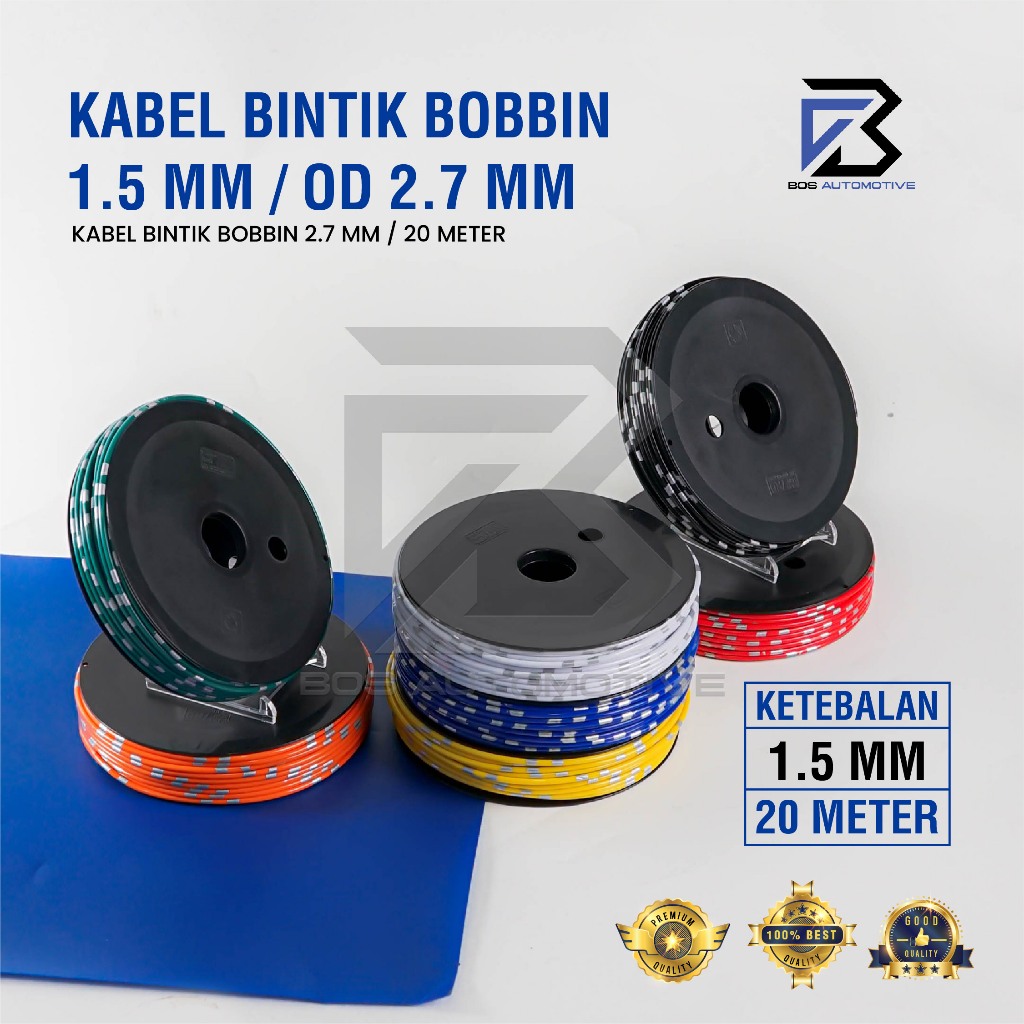 Kabel Bintik AVSS 1.5MM x 20M Kabel Otomotif Body Mobil Motor Serabut Tembaga (Bobin)