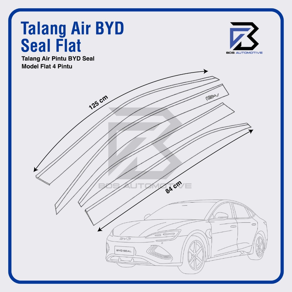 Talang Air pintu Mobil BYD Seal 2025 Model Flat Rata 4 Pintu - foto-produk-2