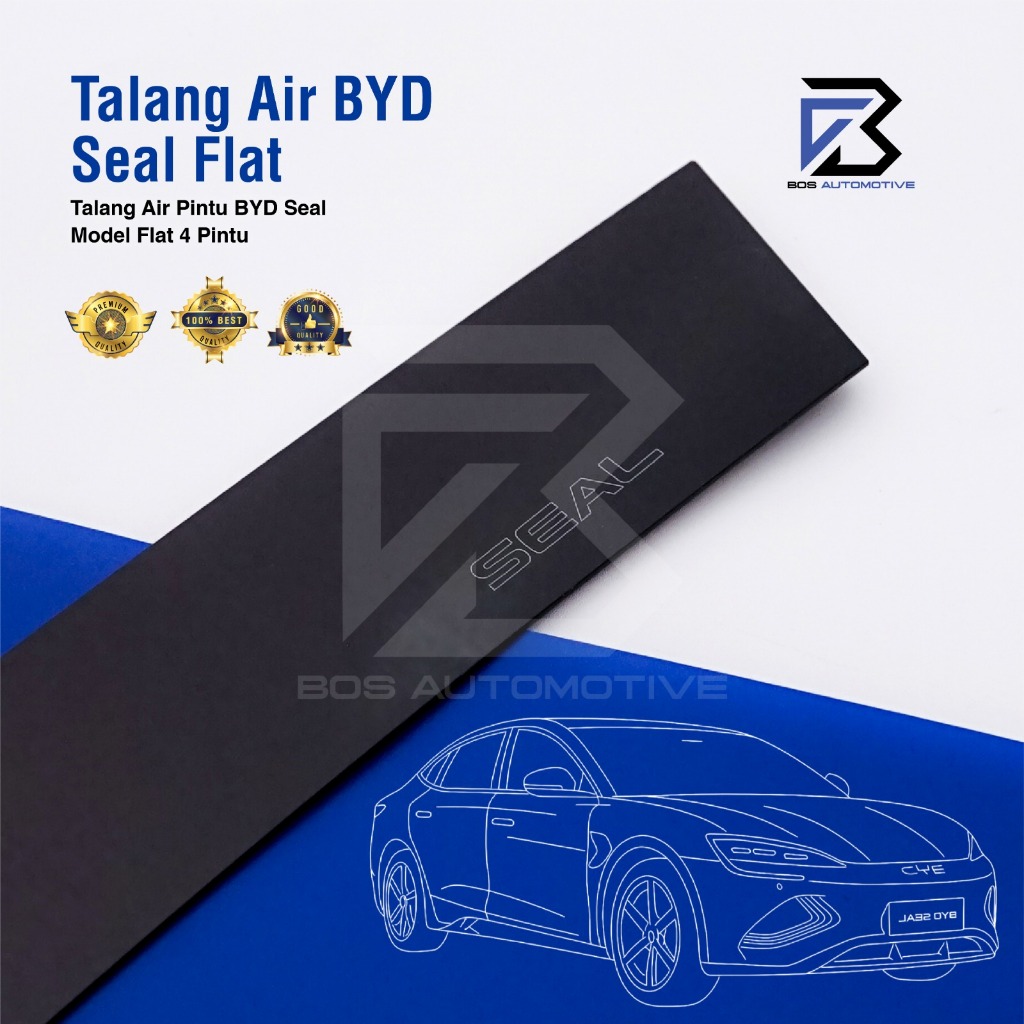 Talang Air pintu Mobil BYD Seal 2025 Model Flat Rata 4 Pintu - foto-sampul