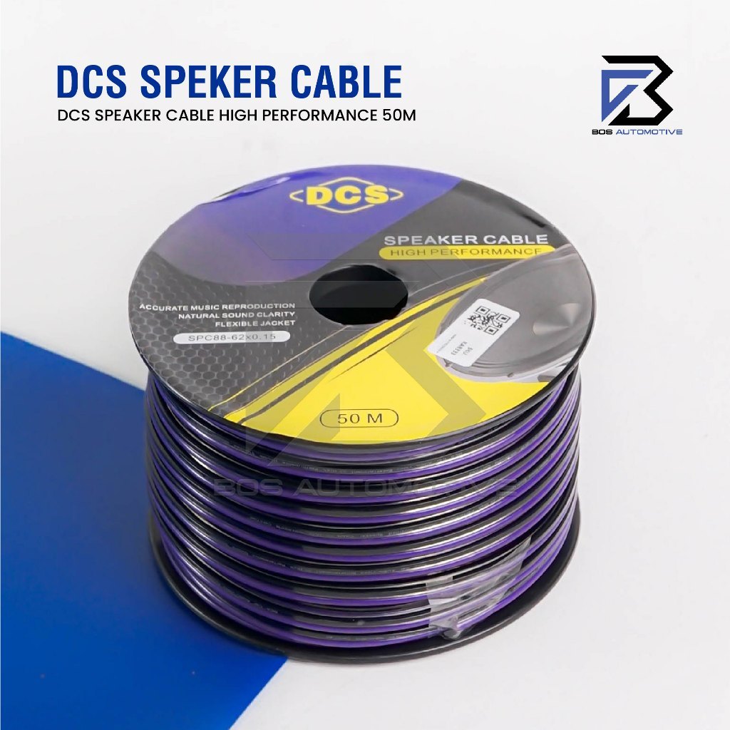 [DCS] Kabel Speaker / Kabel Audio Mobil 16 AWG SPC88-62x0.15 50 Meter 54 Yard Serabut Tembaga (BOBIN) - foto-produk-1