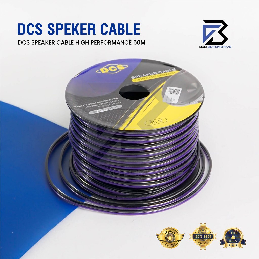 [DCS] Kabel Speaker / Kabel Audio Mobil 16 AWG SPC88-62x0.15 50 Meter 54 Yard Serabut Tembaga (BOBIN) - foto-sampul