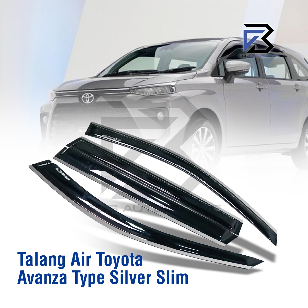 Talang Air Pintu List Silver Chrome Mobil Toyota All New Avanza 2011 â€“ 2014 Model Slim 4 Pintu - foto-produk-4