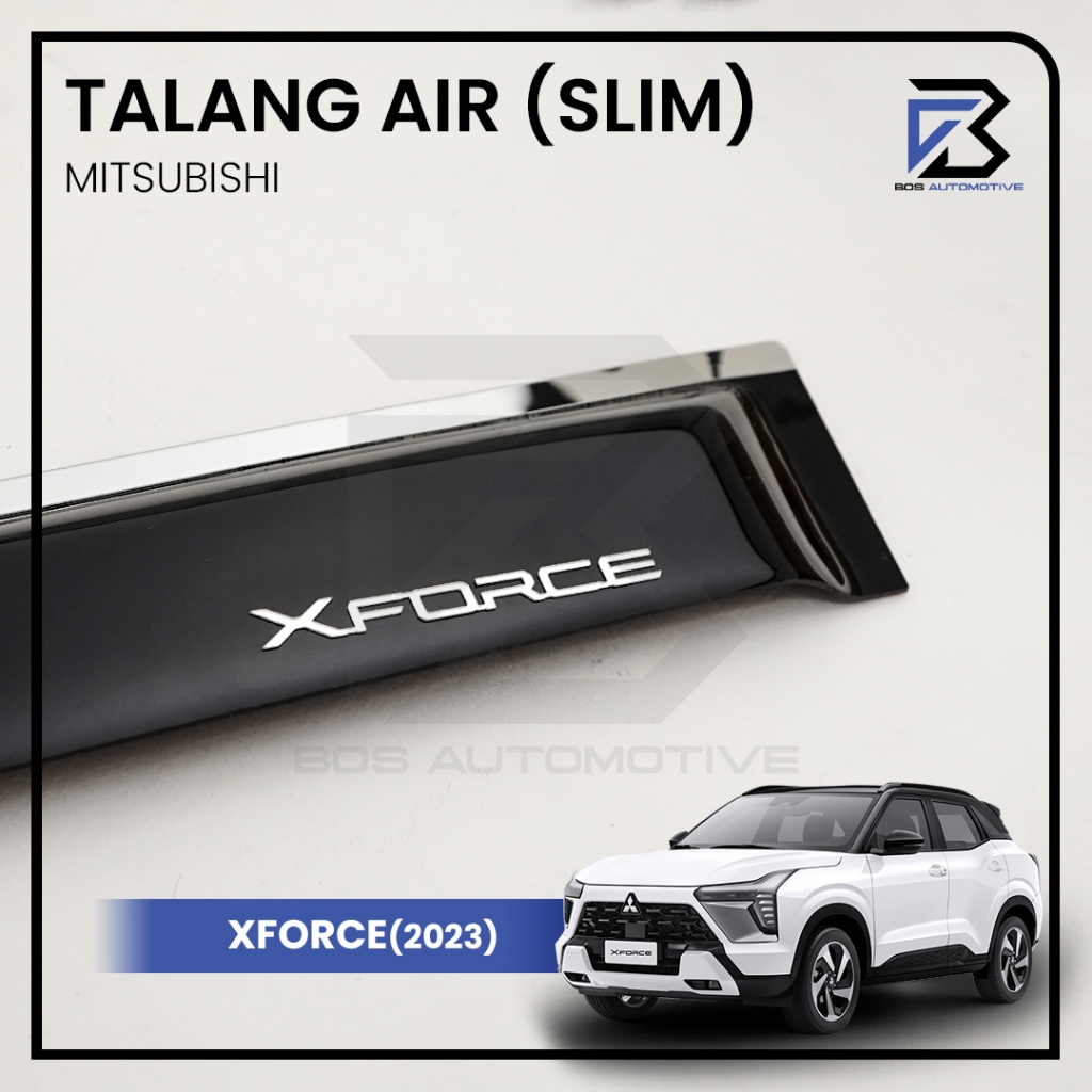 Talang Air Pintu Mobil List Silver Chrome Xforce 4 Pintu  Model Slim 4 Pintu - foto-sampul