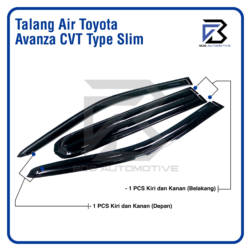 Talang Air Pintu Mobil TOYOTA New Avanza CVT 2022 Model Slim 4 Pintu - foto-produk-3