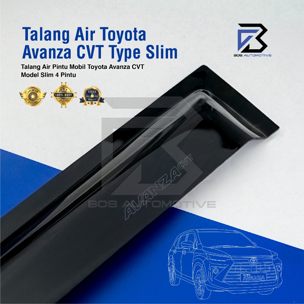 Talang Air Pintu Mobil TOYOTA New Avanza CVT 2022 Model Slim 4 Pintu