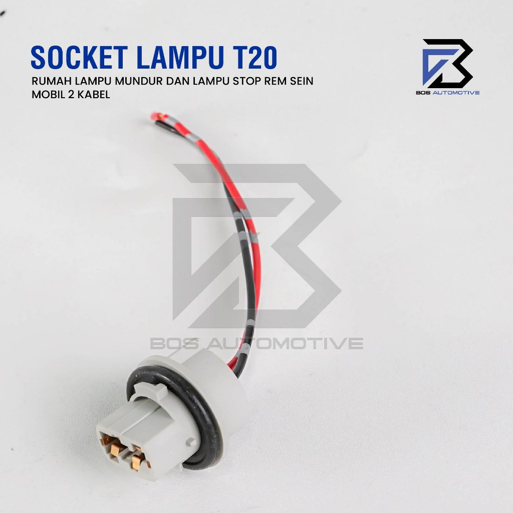 Soket Lampu T20 Soket Lampu Tancap Kaki 1 / Kaki 2 / Rumah Lampu Mundur Dan Lampu Stop Rem Sein Mobil - foto-produk-2