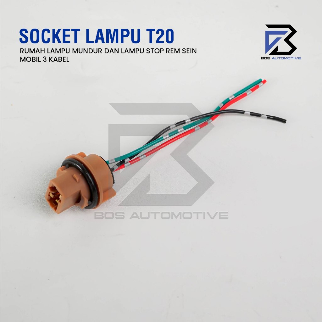 Soket Lampu T20 Soket Lampu Tancap Kaki 1 / Kaki 2 / Rumah Lampu Mundur Dan Lampu Stop Rem Sein Mobil - foto-produk-3