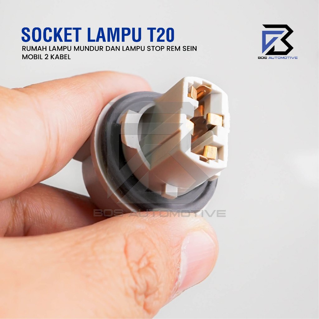 Soket Lampu T20 Soket Lampu Tancap Kaki 1 / Kaki 2 / Rumah Lampu Mundur Dan Lampu Stop Rem Sein Mobil - foto-produk-6