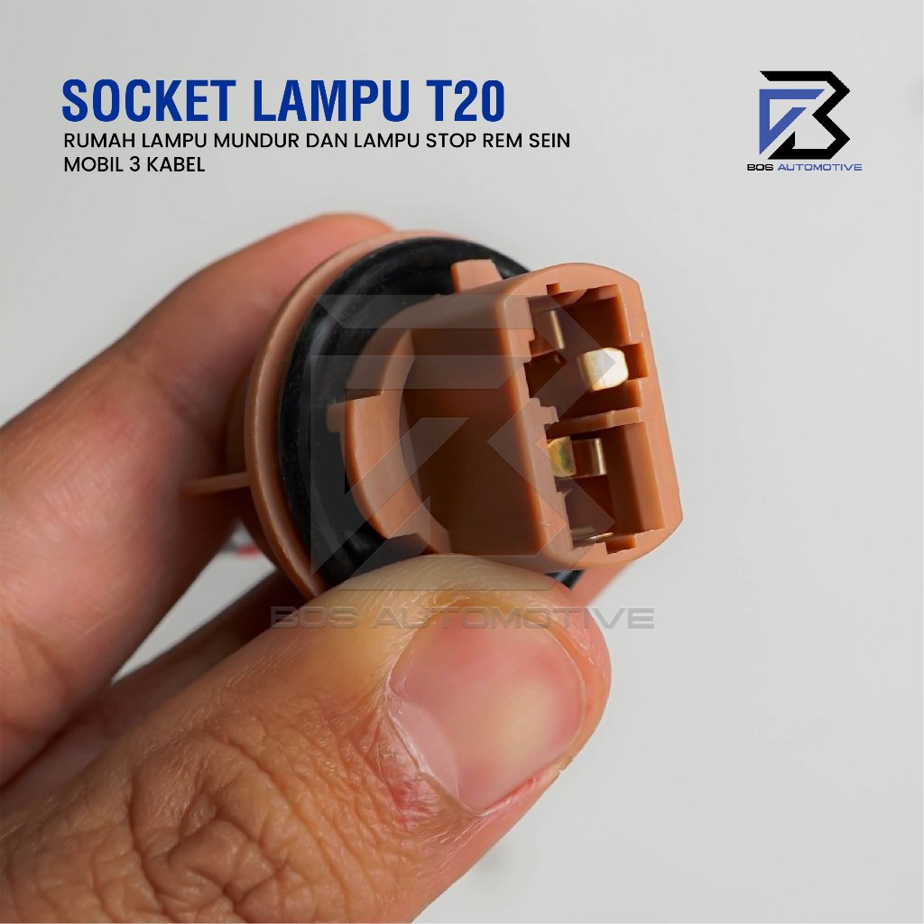 Soket Lampu T20 Soket Lampu Tancap Kaki 1 / Kaki 2 / Rumah Lampu Mundur Dan Lampu Stop Rem Sein Mobil - foto-produk-7