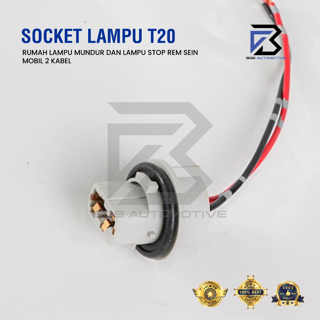 Soket Lampu T20 Soket Lampu Tancap Kaki 1 / Kaki 2 / Rumah Lampu Mundur Dan Lampu Stop Rem Sein Mobil - foto-variasi-1