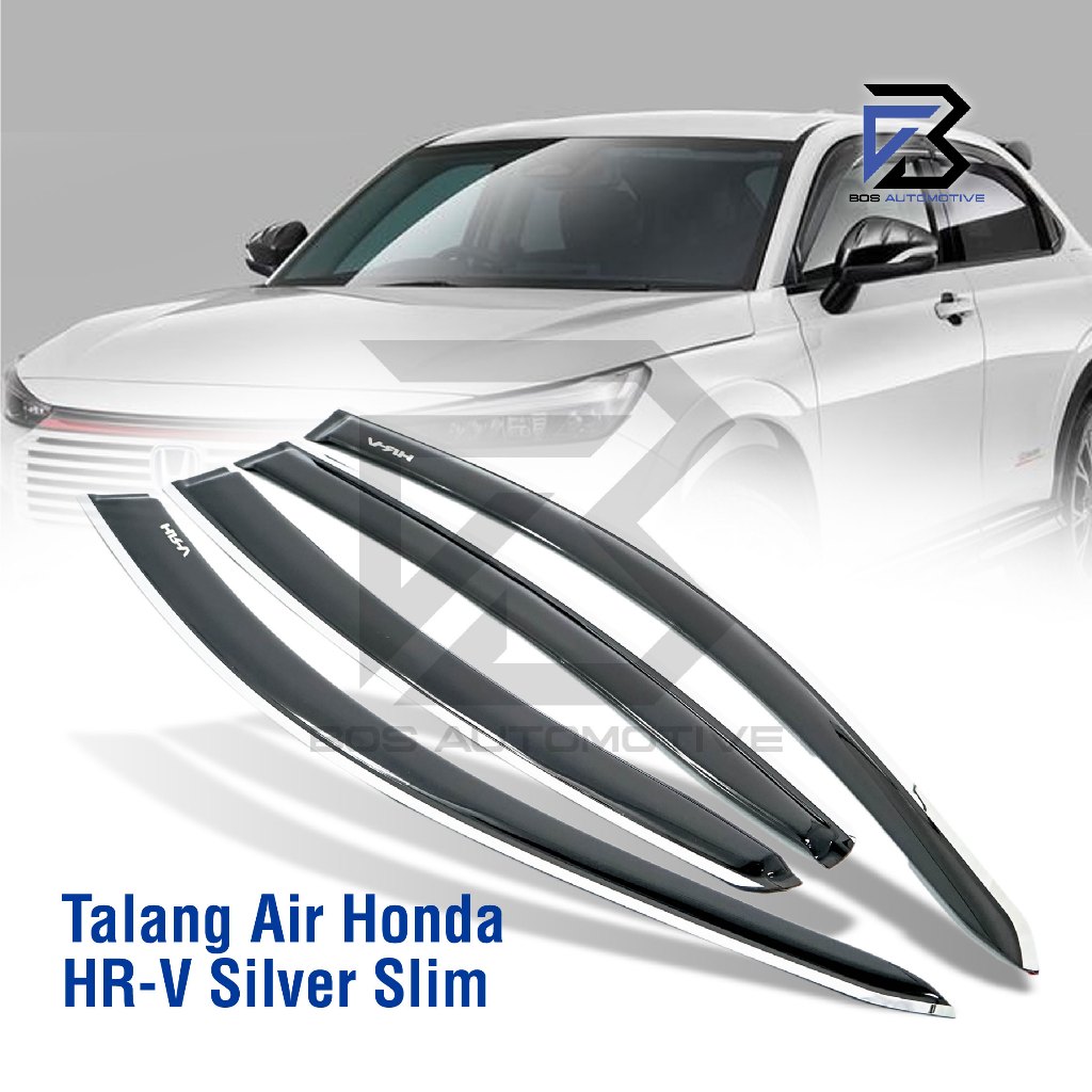 Talang Air Pintu Mobil List Silver Honda HRV 2015 â€“ 2020 Model Slim 4 Pintu - foto-produk-4