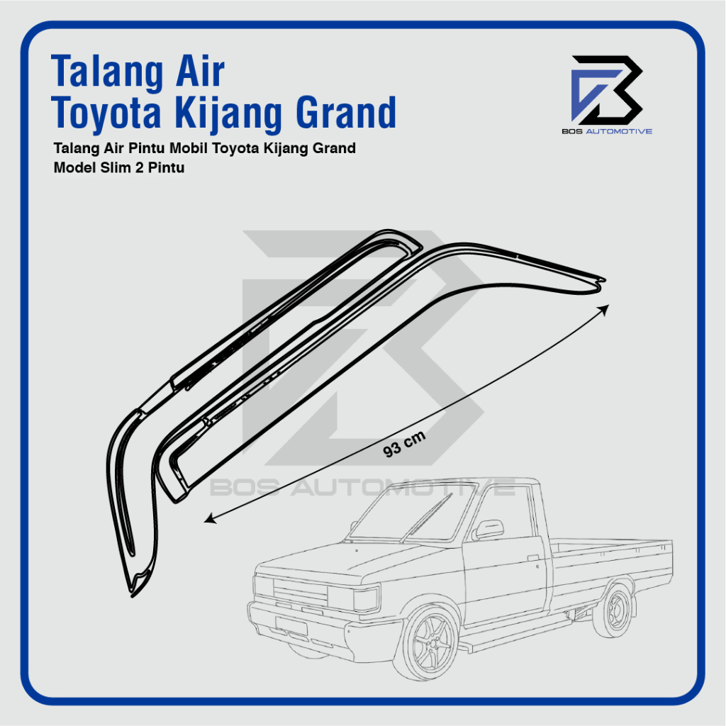 Talang Air Pintu Mobil Toyota Kijang Grand Model Slim 2 Pintu - foto-produk-2