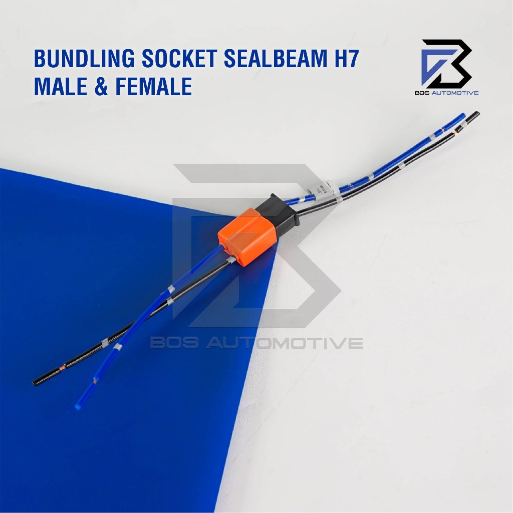 Soket Lampu Bohlam H7 Keramik / Socket H7 Bundling Male + Female ( 1 Set) - foto-produk-4