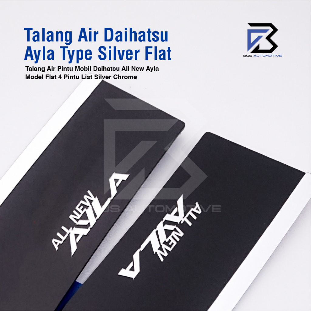 Talang Air Pintu Mobil Daihatsu All New Ayla 2024 Model List Silver Flat Rata 4 Pintu - foto-produk-1