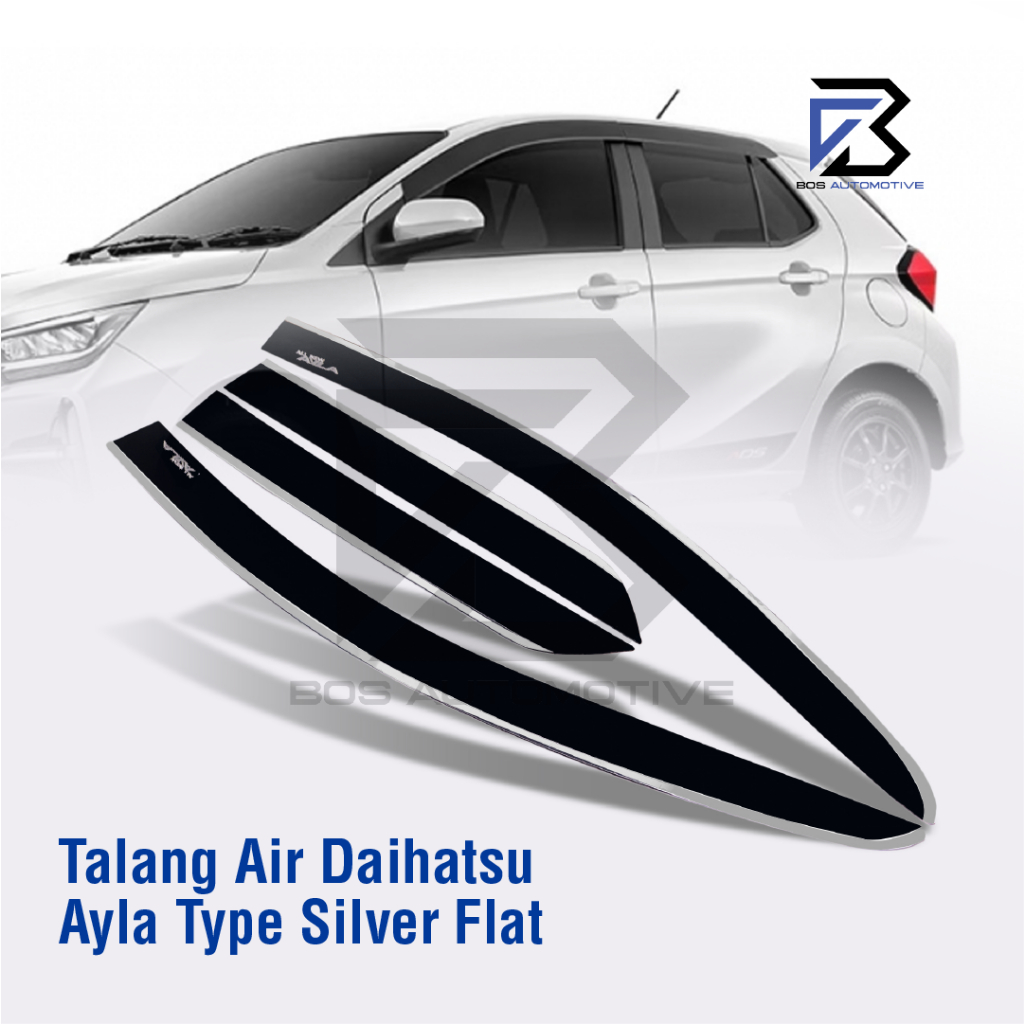 Talang Air Pintu Mobil Daihatsu All New Ayla 2024 Model List Silver Flat Rata 4 Pintu - foto-produk-6