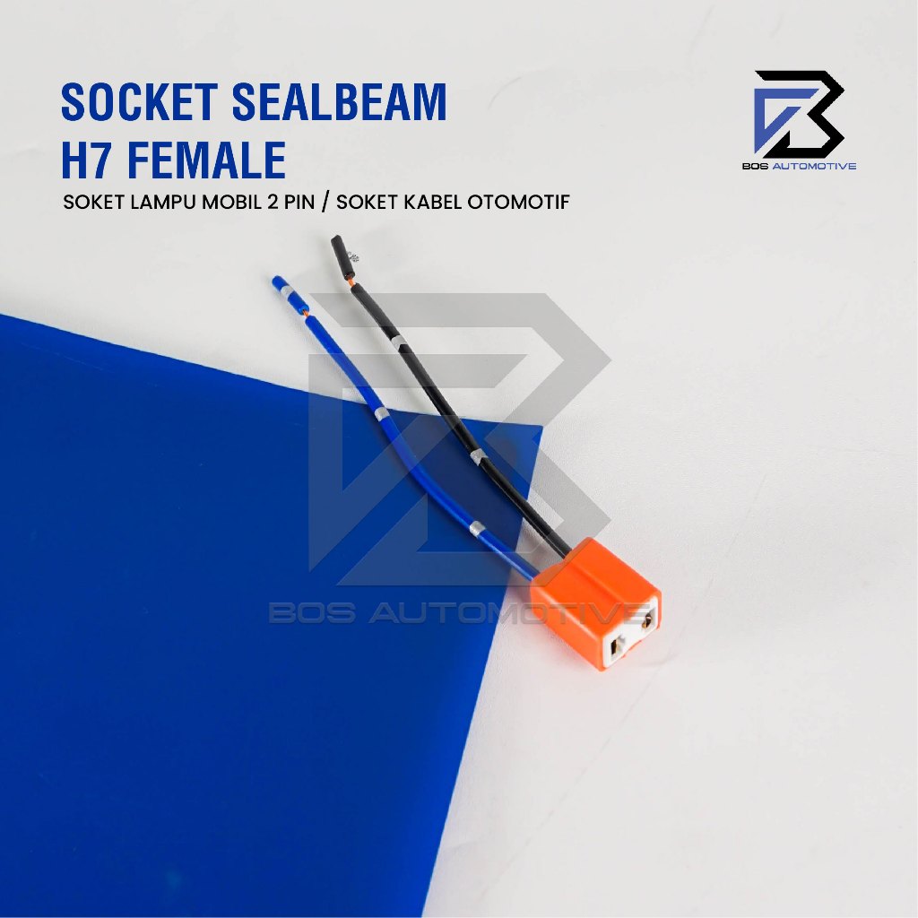 Soket Lampu Bohlam H7 Cewek  Keramik / Socket H7 Female Ceramic + Kabel Bintik - foto-produk-4