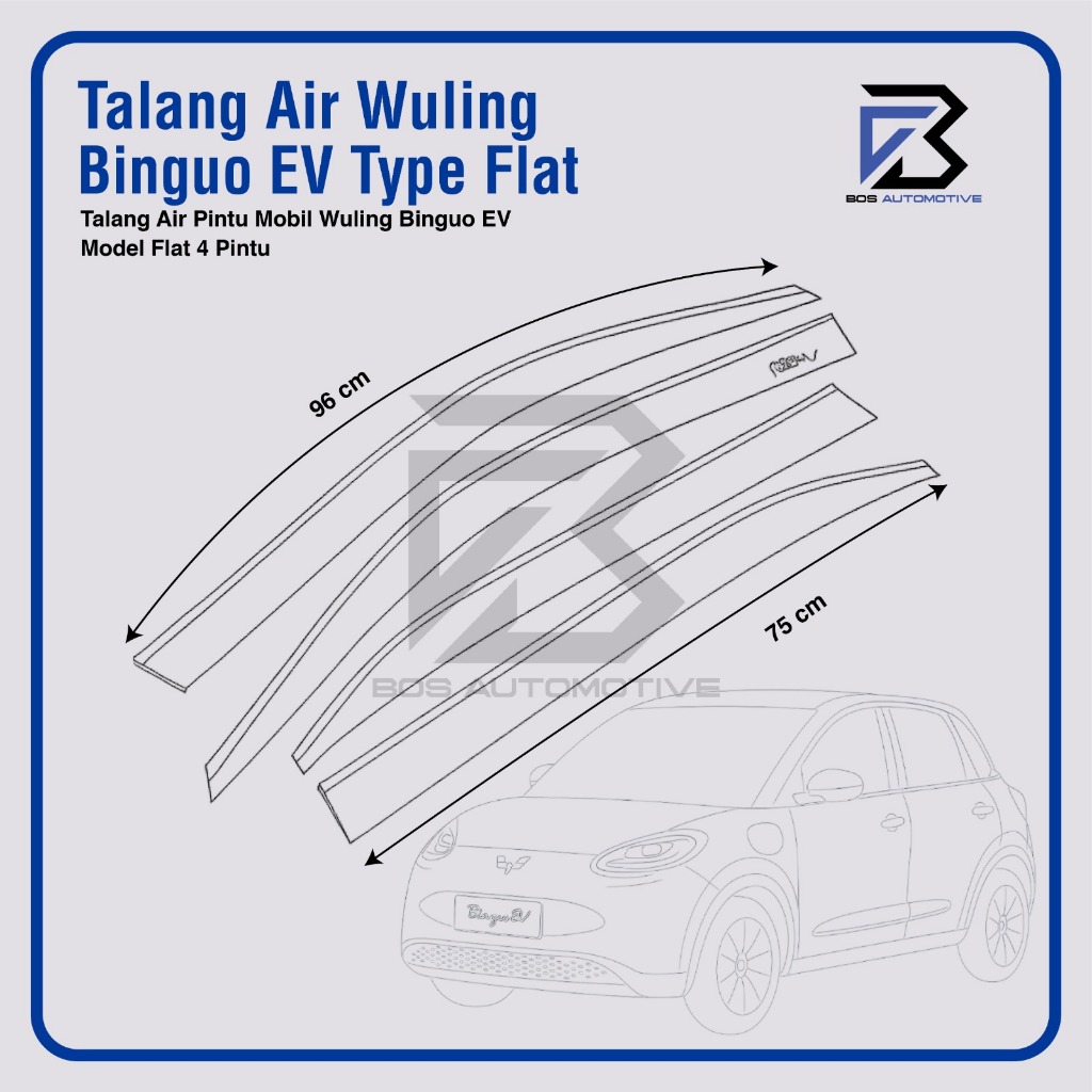 Talang Air Pintu Mobil Wuling Binguo EV 2024 Model Flat 4 Pintu - foto-produk-2
