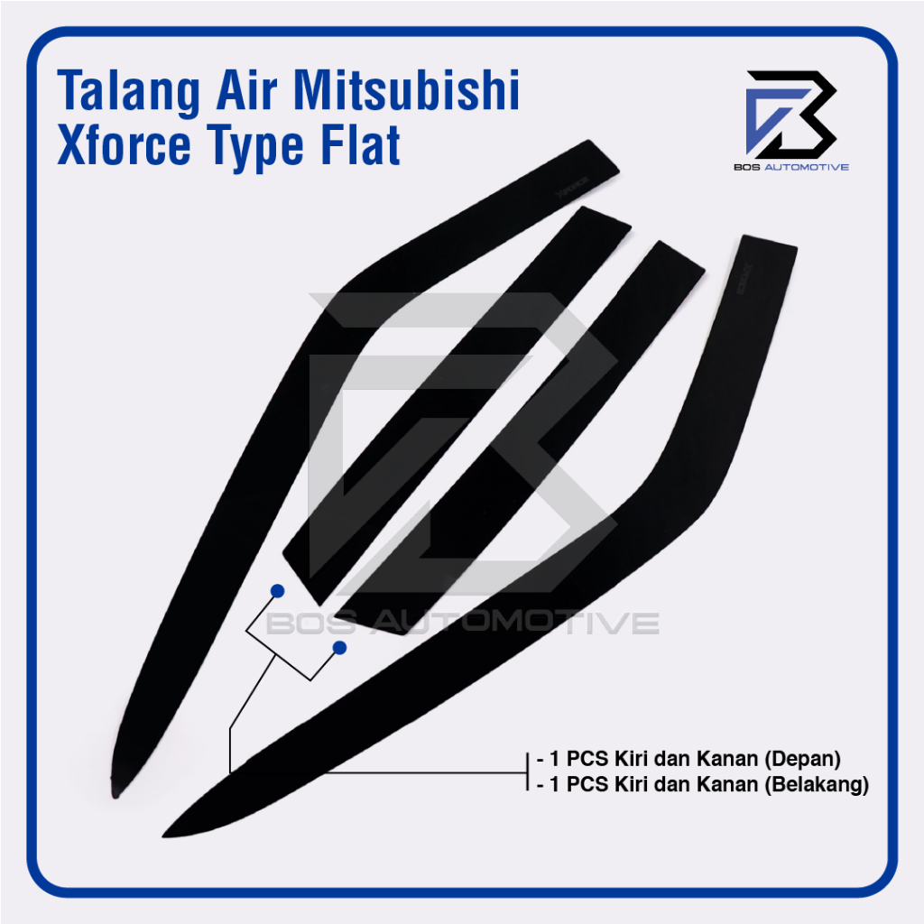 Talang Air Pintu Mobil Mitsubishi Xforce 2023 Model Flat Rata 4 Pintu - foto-produk-4