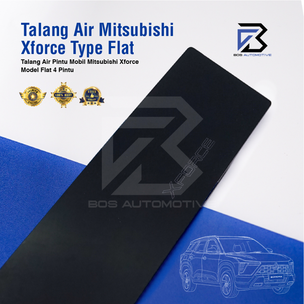 Talang Air Pintu Mobil Mitsubishi Xforce 2023 Model Flat Rata 4 Pintu