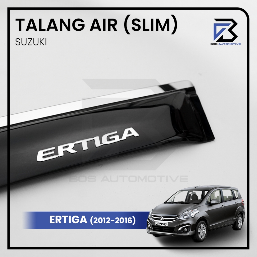Talang Air Pintu Mobil List Silver Chrome Suzuki Ertiga 2012 - 2016 Slim 4 Pintu - foto-variasi-2