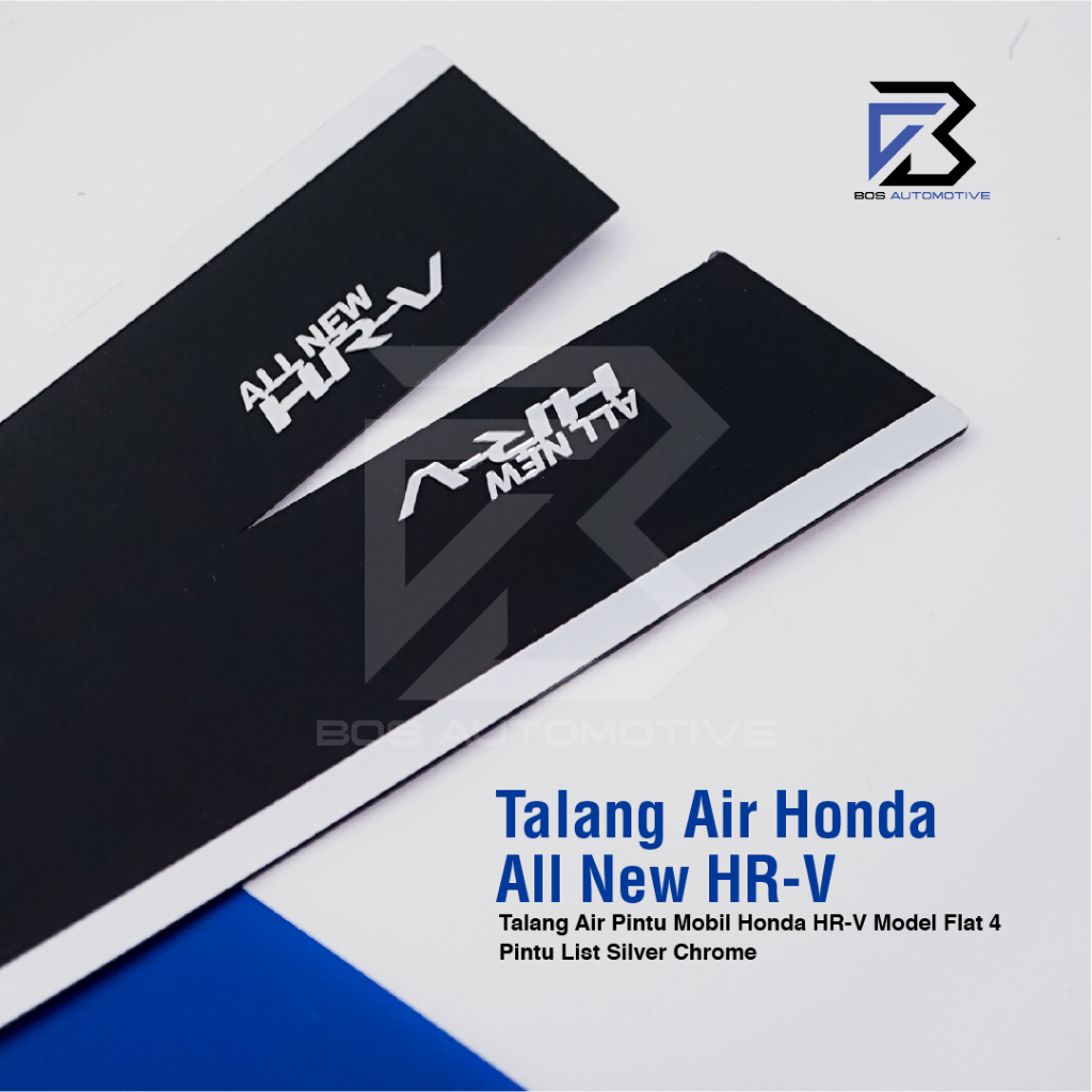 Talang Air Pintu List Silver Chrome Mobil Honda All New HRV 2022 â€“ 2023 Model Flat Rata 4 Pintu - foto-produk-1
